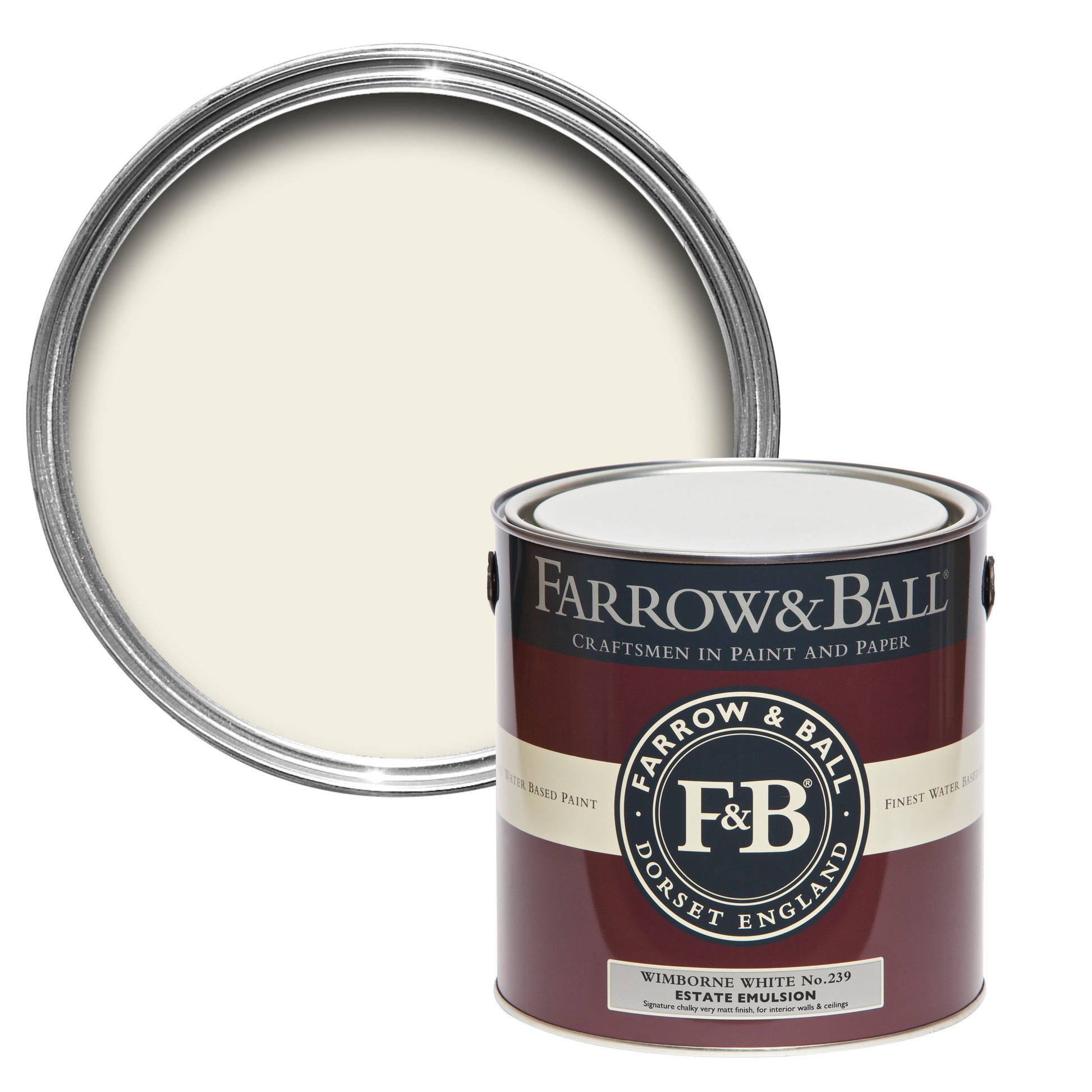 Farrow & Ball Wimborne White No. 239 - Casein Distemper 5L