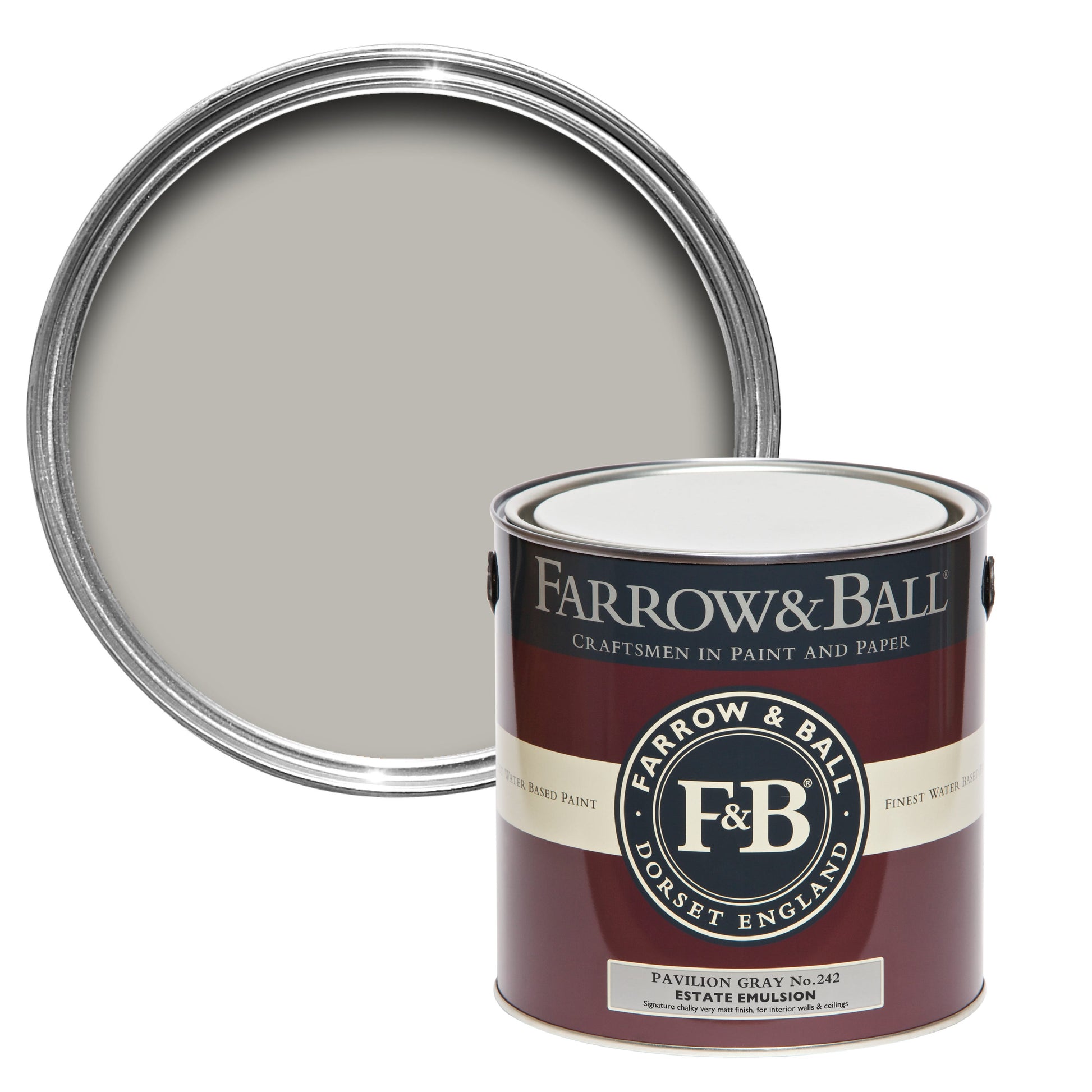 Farrow & Ball Pavilion Gray No. 242 - Modern Eggshell 750ml