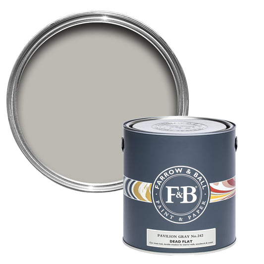 Farrow & Ball Pavilion Gray No. 242 - Dead Flat 5L