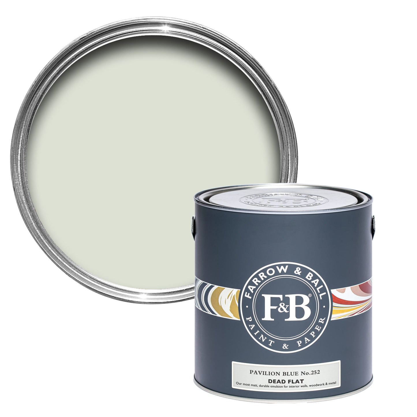 Farrow & Ball Pavilion Blue No. 252 - Dead Flat 5L