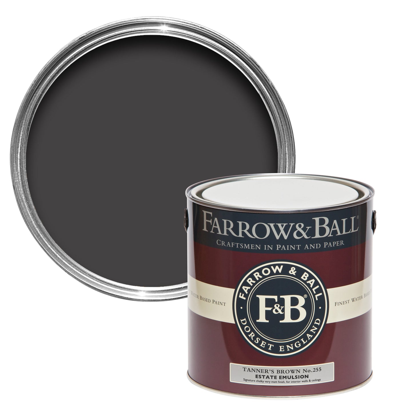 Farrow & Ball Tanner's Brown No. 255 - Exterior Eggshell 2.5L