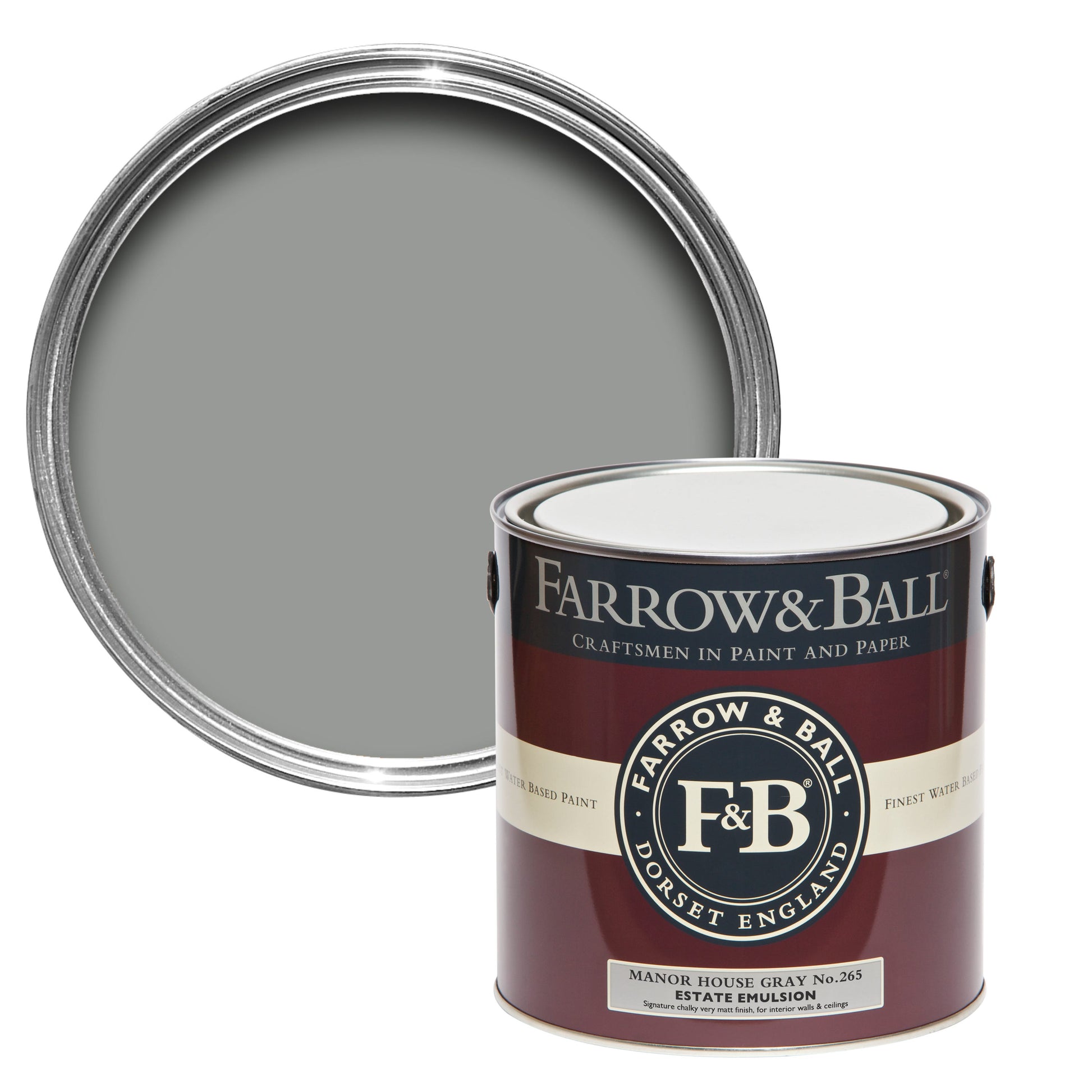 Farrow & Ball Manor House Gray No. 265 - Estate Emulsion 5L