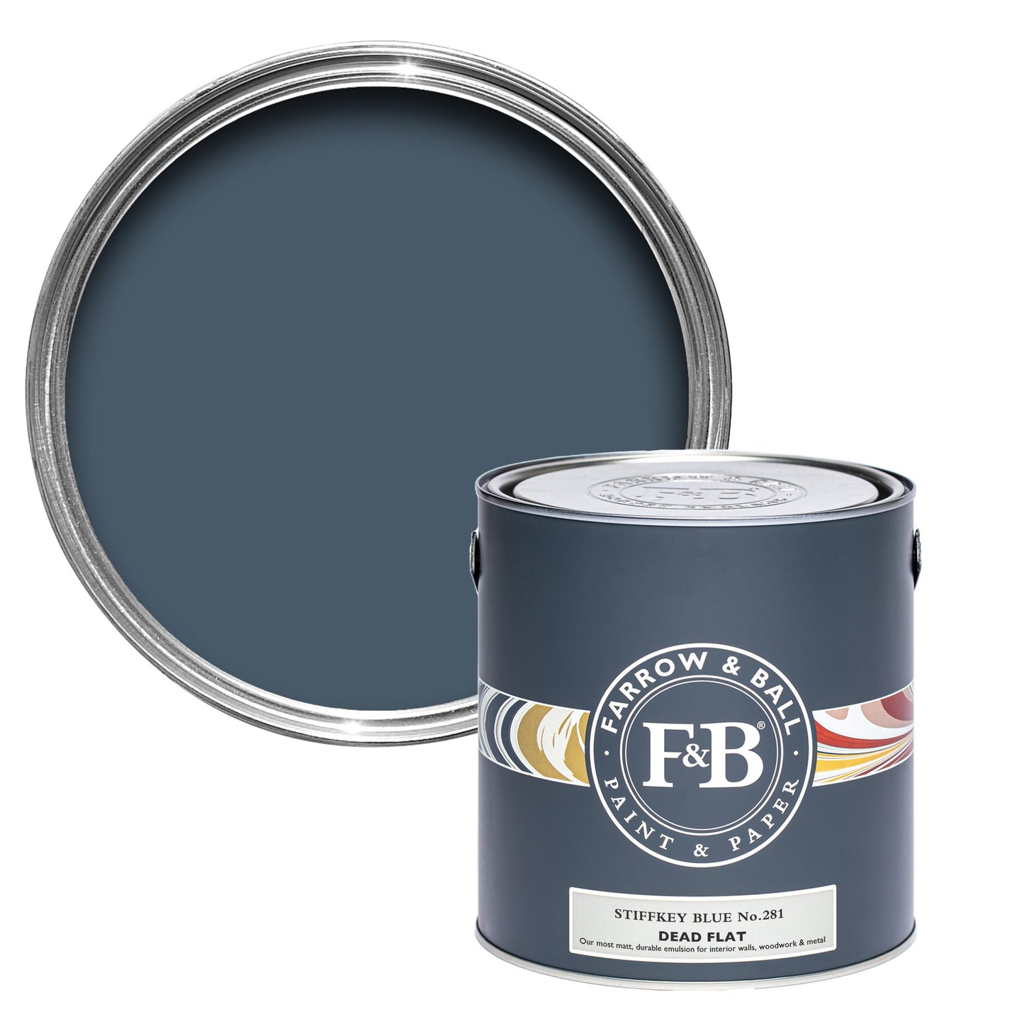 Farrow & Ball Stiffkey Blue No. 281 - Dead Flat 2.5L