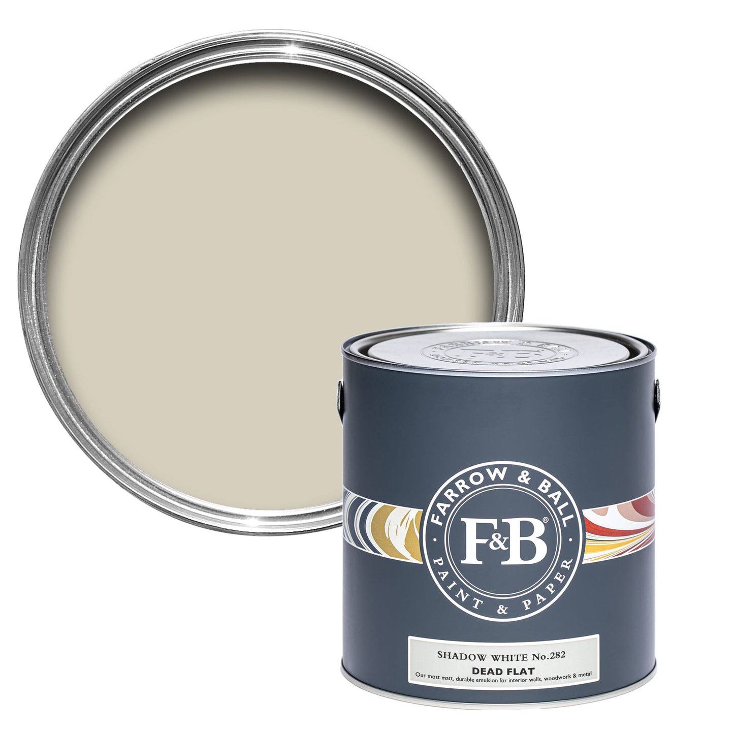 Farrow & Ball Shadow White No. 282 - Dead Flat 750ml