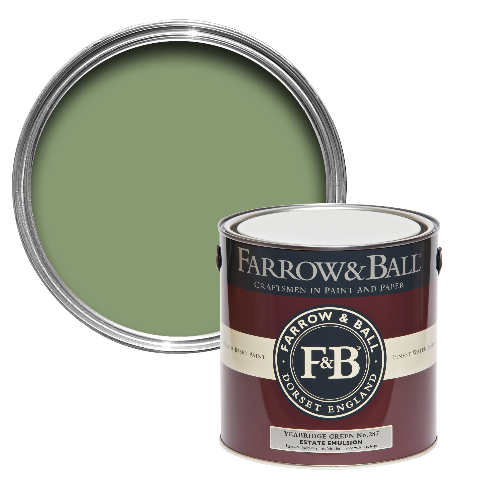 Farrow & Ball Yeabridge Green No. 287 - Modern Emulsion 5L