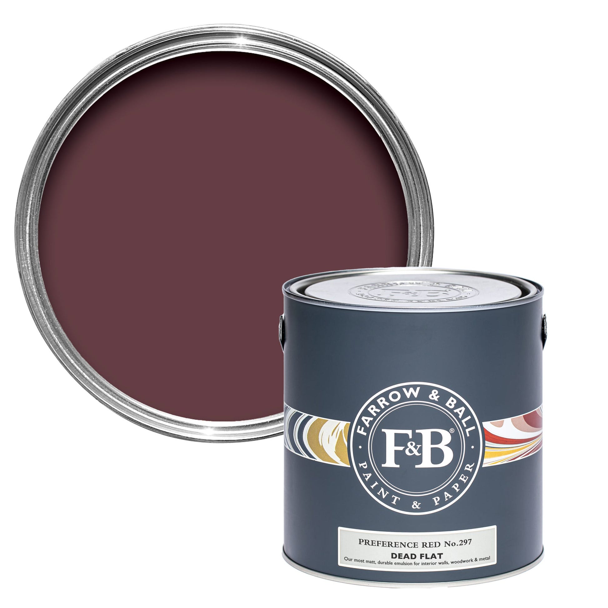 Farrow & Ball Preference Red No. 297 - Dead Flat 5L