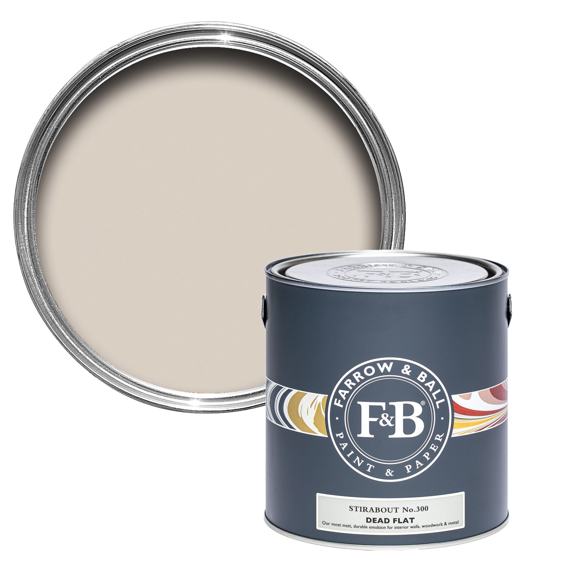 Farrow & Ball Stirabout No. 300 - Dead Flat 5L