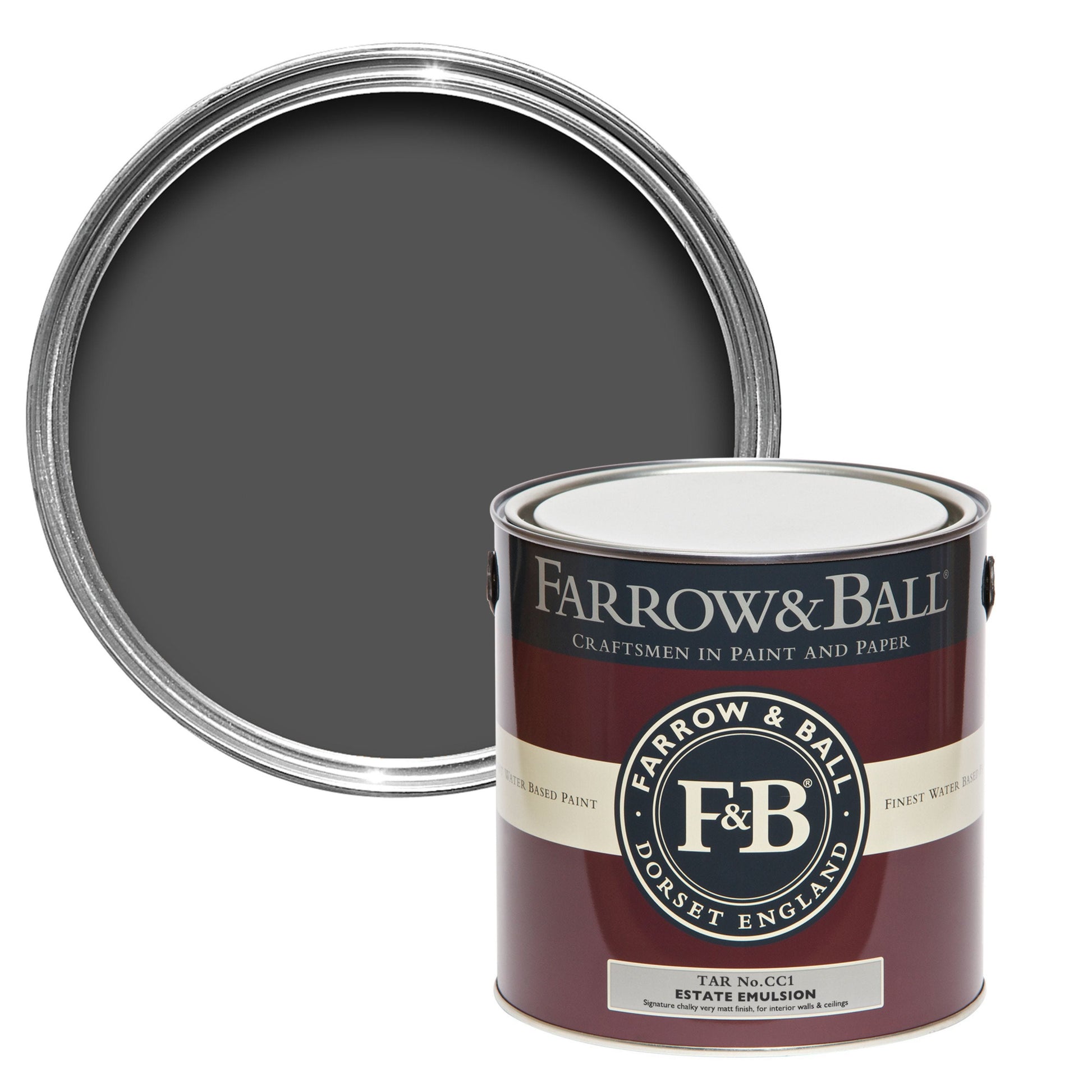 Farrow & Ball Tar No. CC1 - Estate Emulsion 2.5L