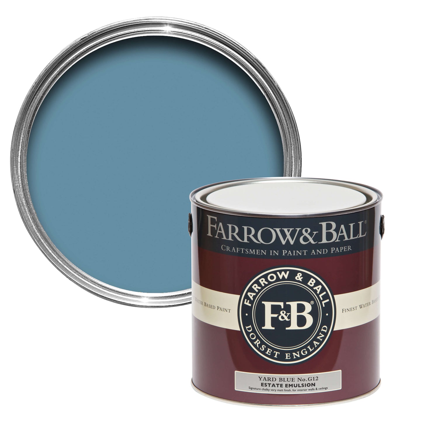 Farrow & Ball Yard Blue No. G12 - Exterior Eggshell 750ml