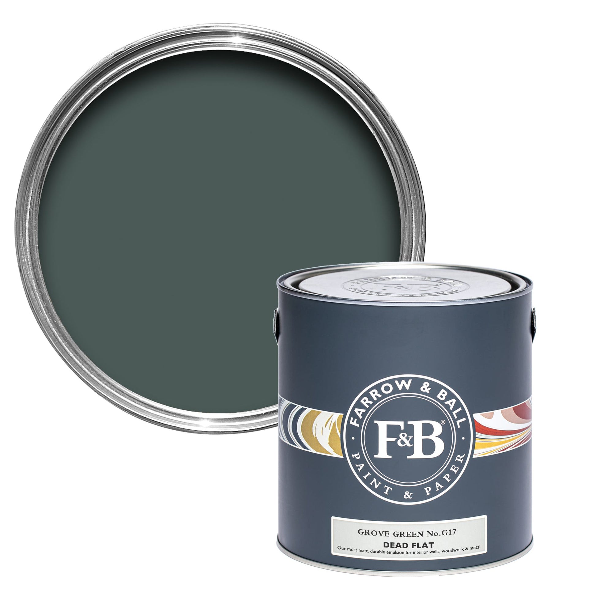 Farrow & Ball Grove Green No. G17 - Dead Flat 2.5L