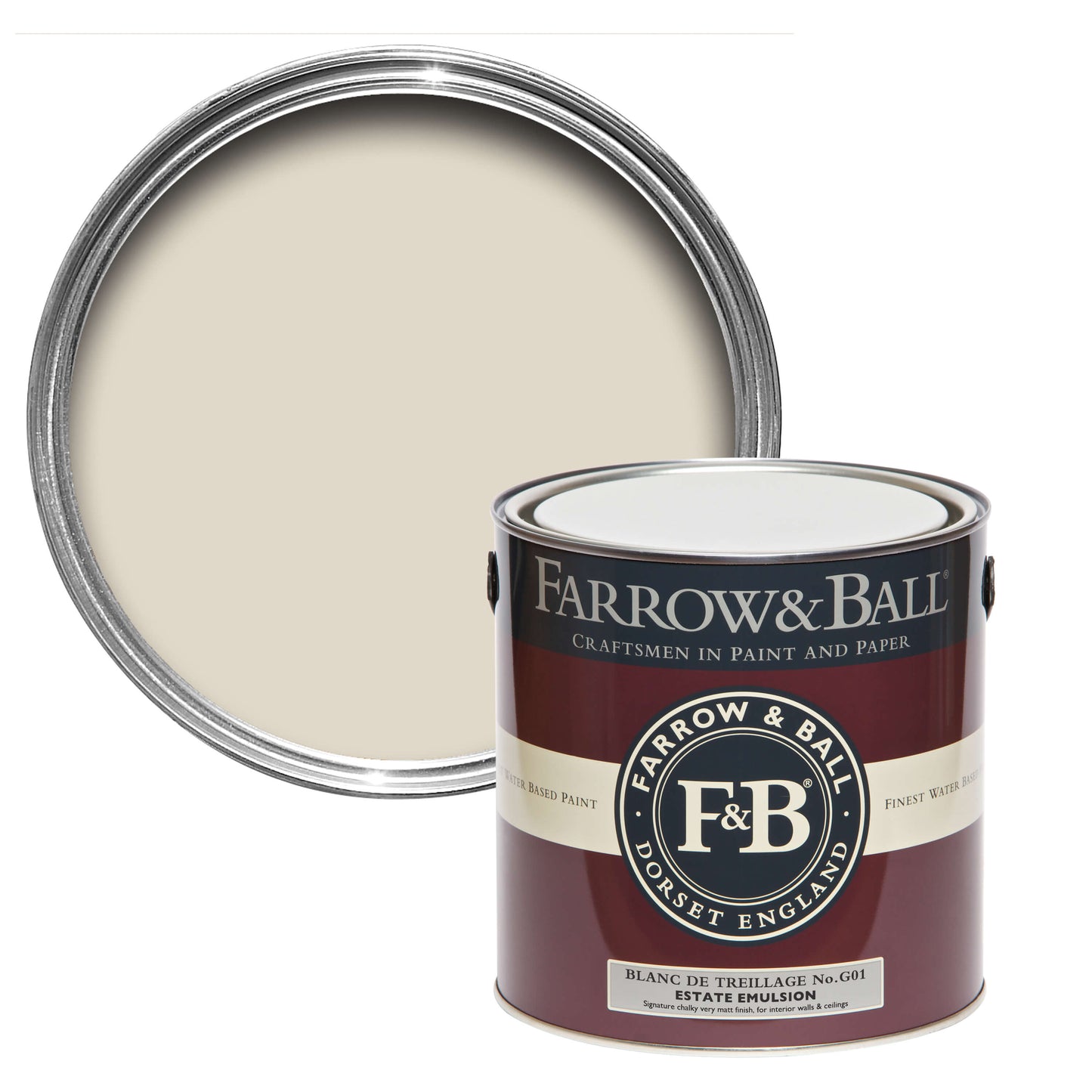 Farrow & Ball Blanc De Treillage No. G1 - Soft Distemper 5L