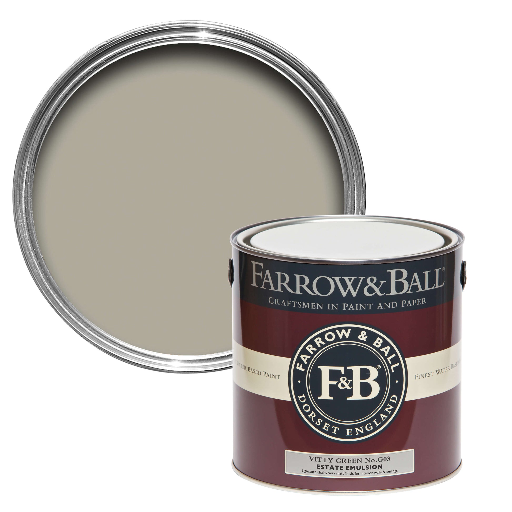 Farrow & Ball Vitty Green No. G3 - Estate Emulsion 5L