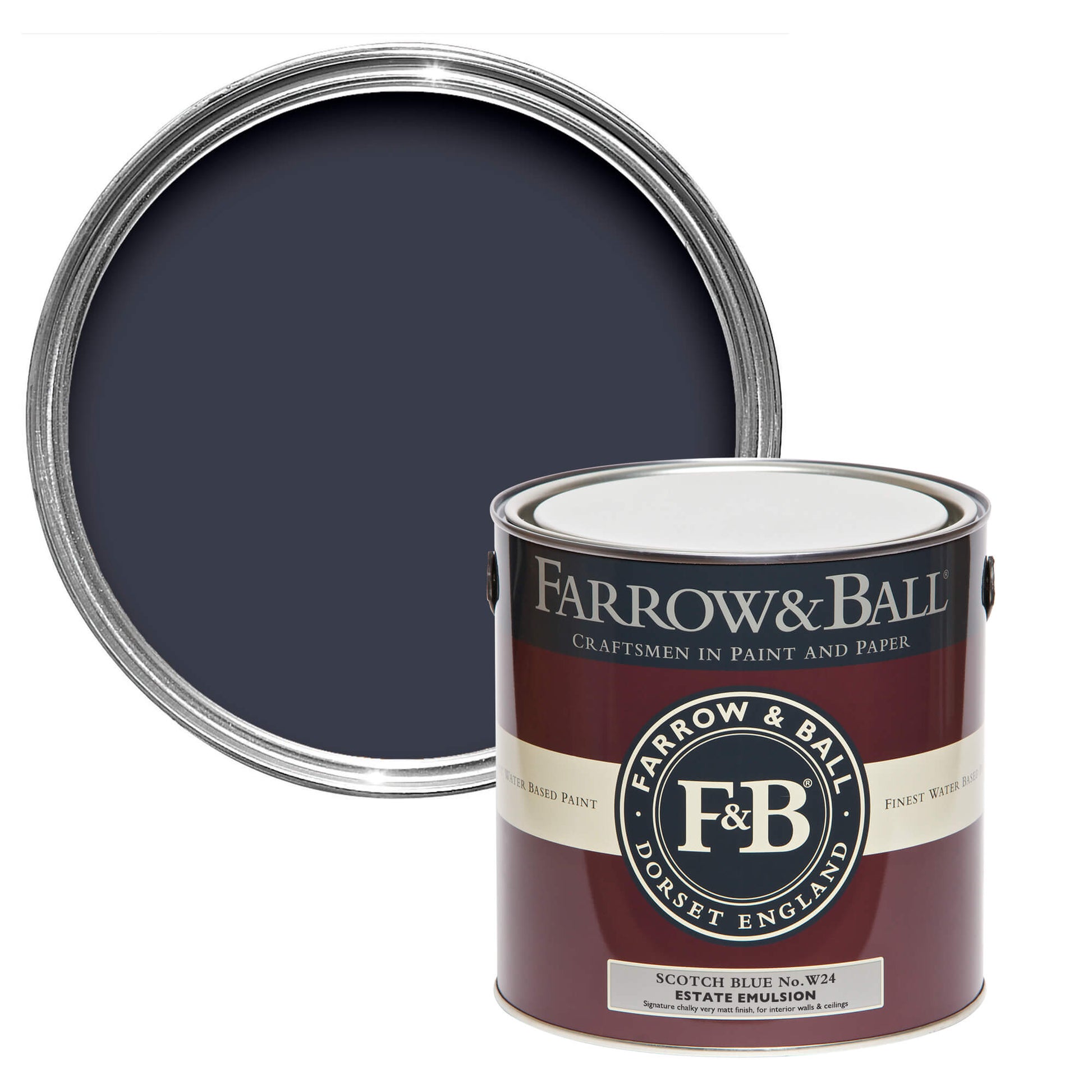 Farrow & Ball Titmouse Blue No. W24 - Flat Eggshell 750ml