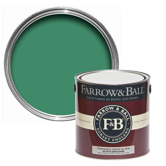Farrow & Ball Verdigris Green No. W50 - Modern Eggshell 750ml
