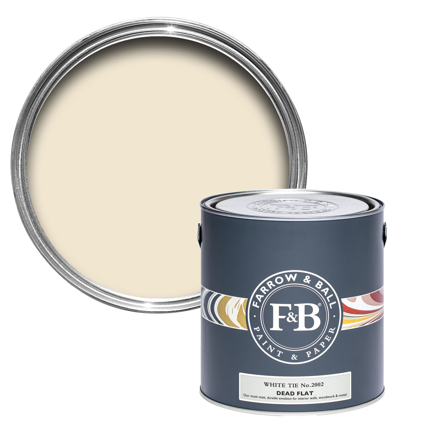 Farrow & Ball White Tie No. 2002 - Dead Flat 5L