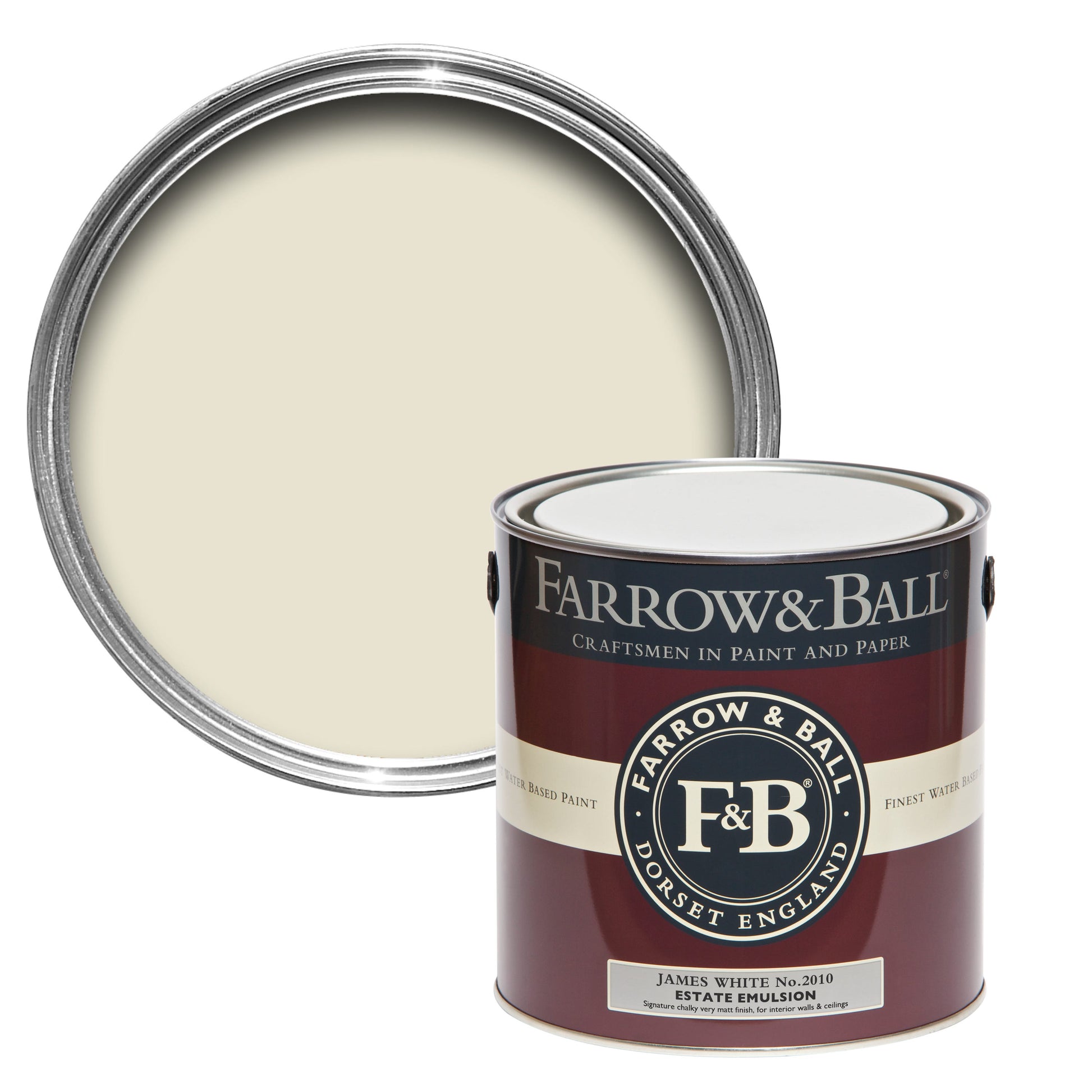 Farrow & Ball James White No. 2010 - Soft Distemper 5L