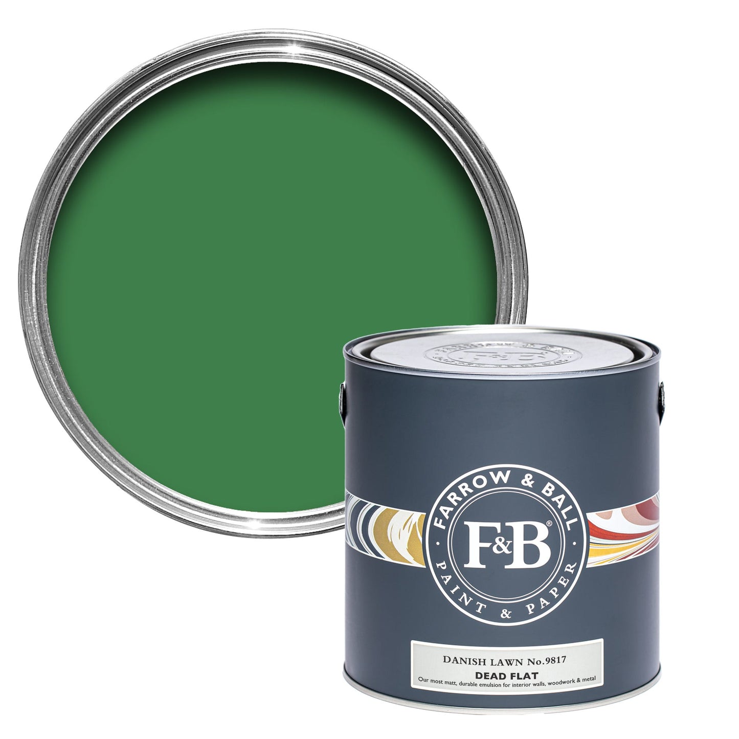 Farrow & Ball Danish Lawn No. 9817 - Dead Flat 2.5L