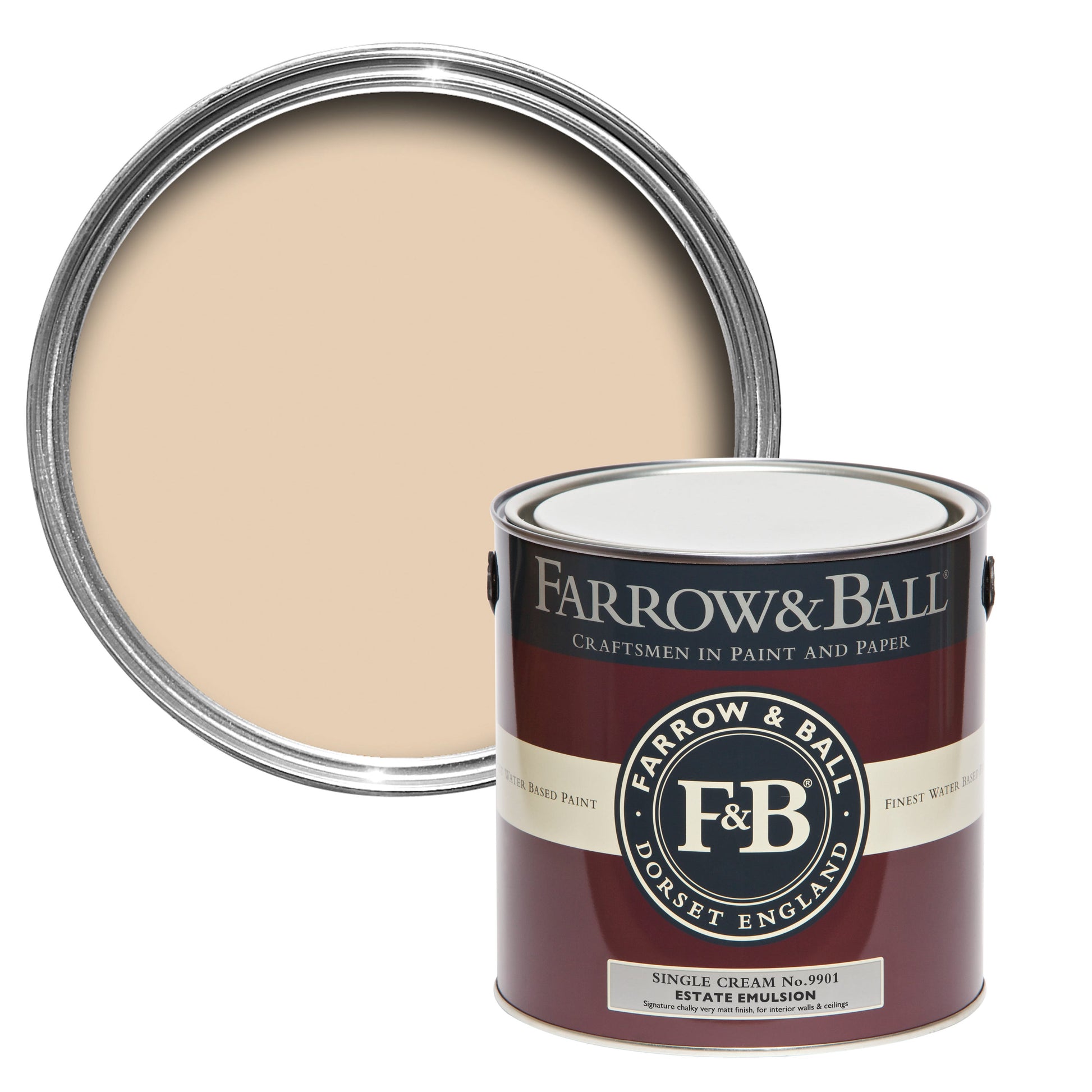 Farrow & Ball Single Cream No. 9901 - Estate Emulsion 5L