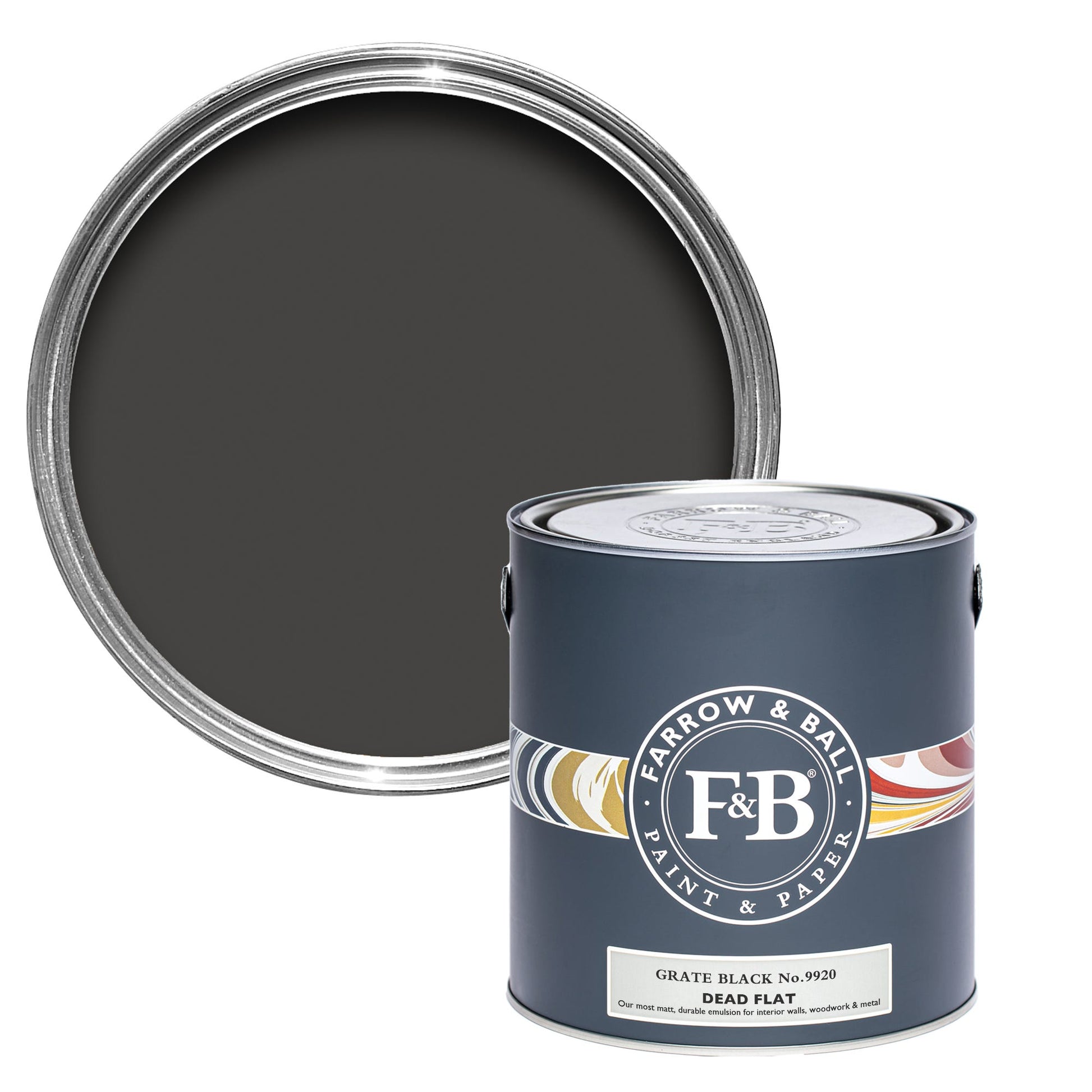 Farrow & Ball Grate Black No. 9920 - Dead Flat 2.5L