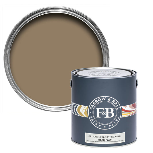 Farrow & Ball Broccoli Brown No. 198 - Dead Flat 2.5L
