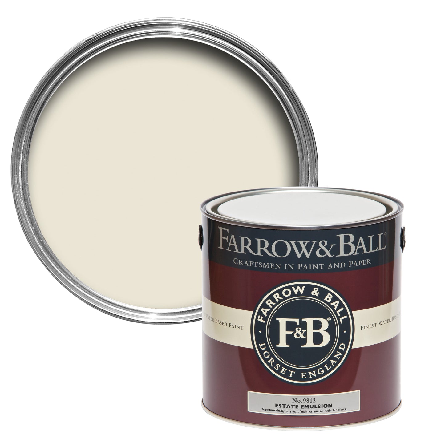 Bespoke Decor 5L Estate Eggshell Farrow's White No.9812 paint